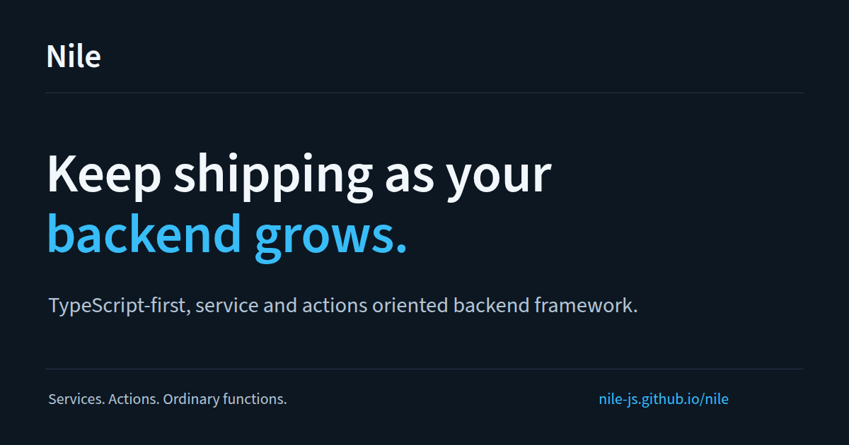 Input contracts | Nile Js